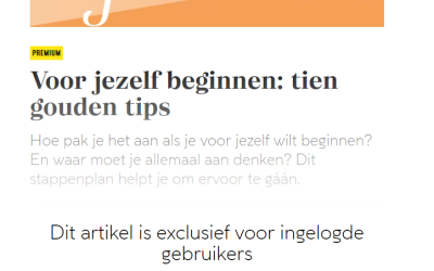 Interview damesweekblad Margriet